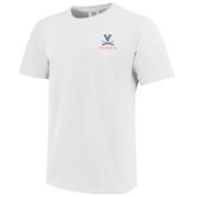 Virginia Image One American Flag Football Comfort Colors Tee